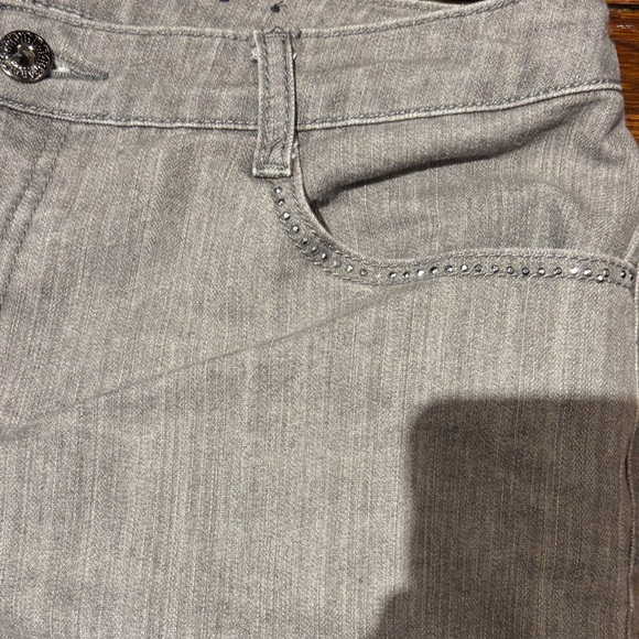 Christopher & Banks Gray Flare Jeans - Picture 2 of 4